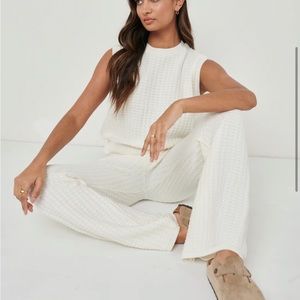Quinn Crochet Knit Top and Bottom Set